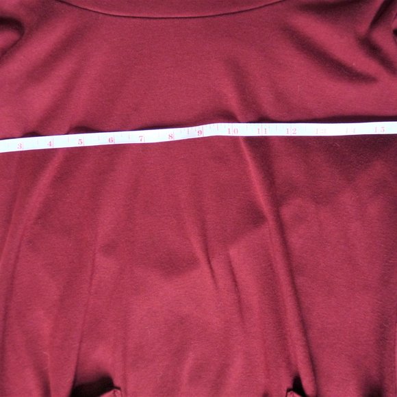 Longsleeve Cowl Neck Sweater Tunic, Burgundy - Picture 6 of 8